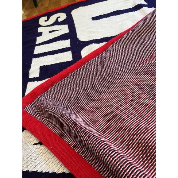 US Sailing David Smith Co Blanket Throw (Vintage) 64" X 59" Made in USA - Picture 9 of 10
